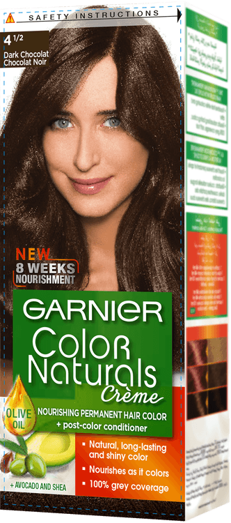 Garnier Color Naturals Hair Color Creme Dark Chocolate 4 1/2 – Garnier Color Naturals Hair Color Creme Dark Chocolate 4 1/2 –